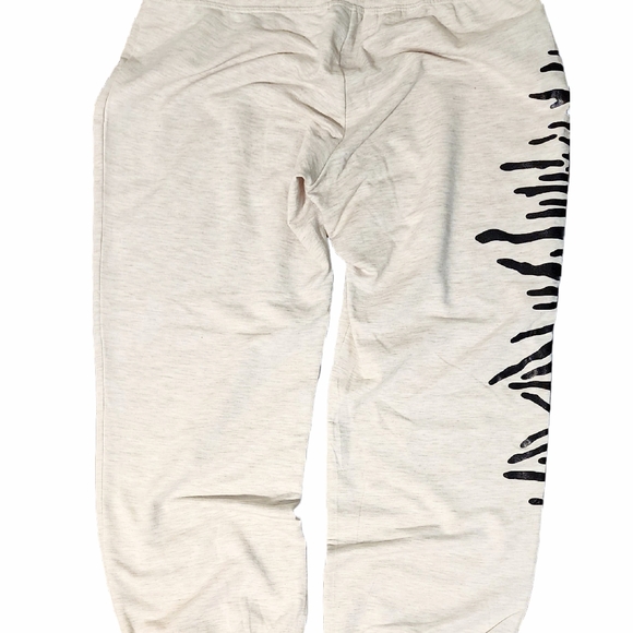Wet Seal Women Zebra Knit Drawstring Capri Lounge Track Sweat Jogger Pants M - Picture 2 of 4
